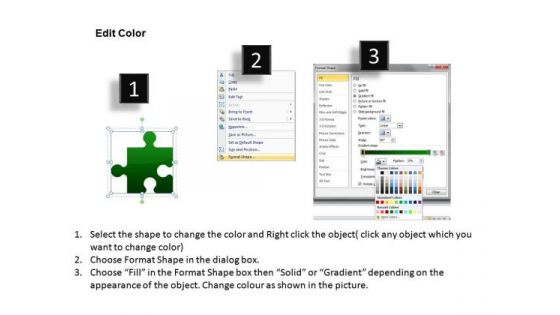 PowerPoint Slides With Puzzle Pieces Showing Process PowerPoint Diagrams