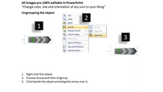 PowerPoint Template 3d Continuous Arrow Steps Diagram Project Management Business Image