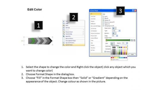 PowerPoint Template 3d Continuous Arrow Steps Diagram Project Management Business Image