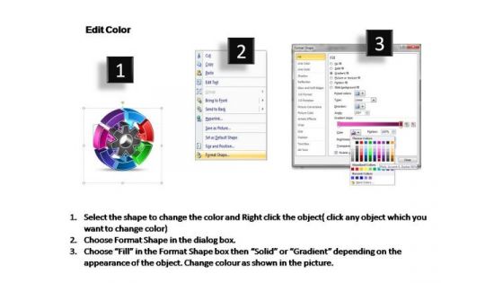 PowerPoint Template Business Interconnected Circular Chart Ppt Slides