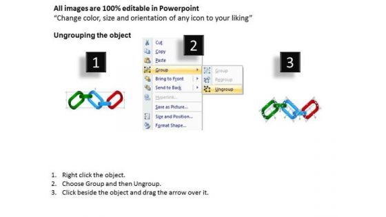 PowerPoint Template Chains Process Marketing Ppt Slides