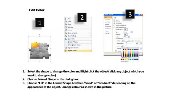 PowerPoint Template Chart 3d Puzzle Process Ppt Slides