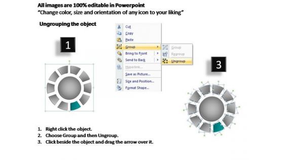 PowerPoint Template Chart Donut With Core Ppt Presentation Designs
