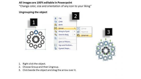 PowerPoint Template Chart Gears Process Ppt Process