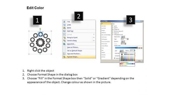 PowerPoint Template Chart Gears Process Ppt Process