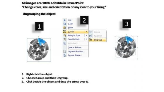 PowerPoint Template Chart Interconnected Circular Chart Ppt Slides