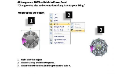 PowerPoint Template Chart Jigsaw Format Ppt Template