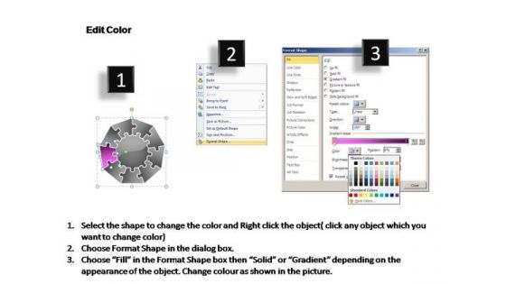 PowerPoint Template Chart Jigsaw Format Ppt Template