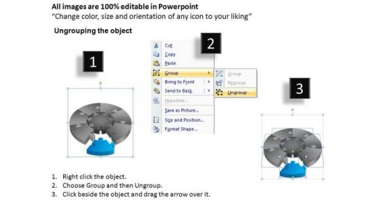 PowerPoint Template Chart Jigsaw Pie Chart Ppt Theme