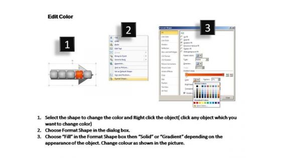 PowerPoint Template Chart Linear Process Ppt Slides