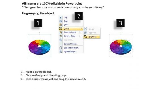 PowerPoint Template Circle Puzzle Pieces Sales Ppt Theme