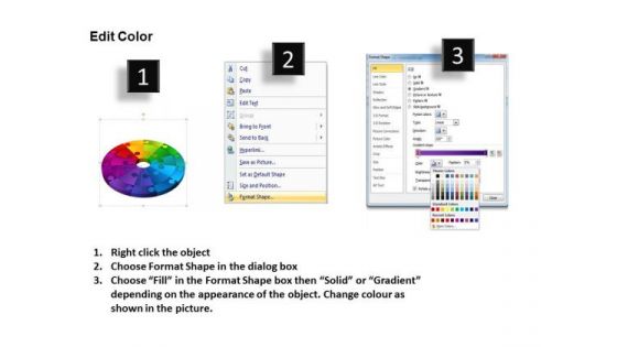 PowerPoint Template Circle Puzzle Pieces Sales Ppt Theme