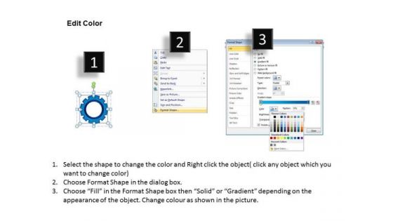 PowerPoint Template Circular Gears Process Editable Ppt Theme