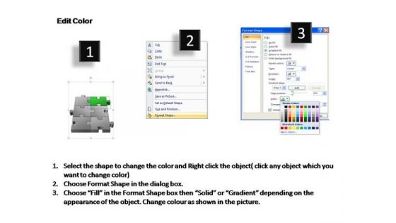 PowerPoint Template Company 3d Puzzle Process Ppt Slides