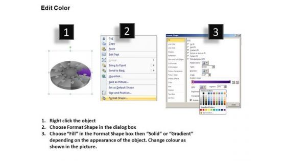 PowerPoint Template Company Success Puzzle Segment Pie Chart Ppt Slide