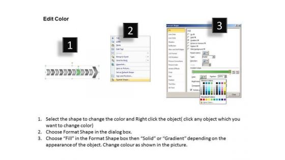 PowerPoint Template Continual Non Linear Planning Dealings Procedure Business Graphic