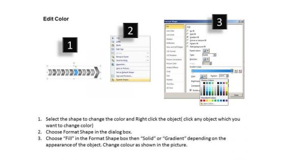 PowerPoint Template Continual Non Linear Planning Dealings Procedure Graphic