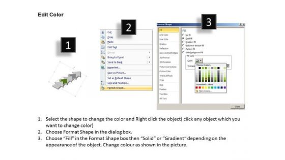 PowerPoint Template Corporation Step By Non Linear Ideas Flow Image