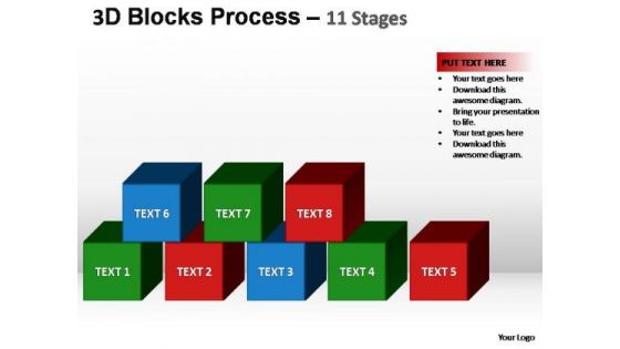 PowerPoint Template Diagram Building Blocks Process Ppt Design
