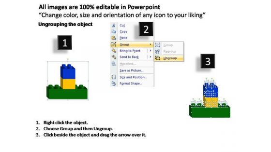 PowerPoint Template Diagram Lego Ppt Design