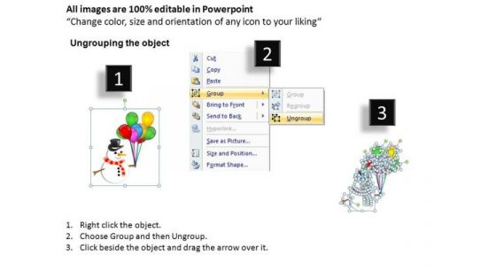 PowerPoint Template Diagram Merry Christmas Ppt Process