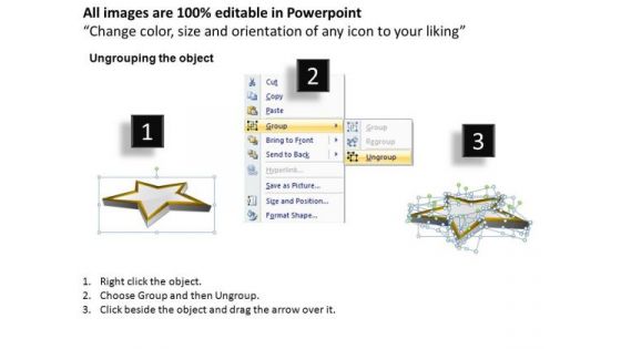 PowerPoint Template Diagram Pedestal Shinning Ppt Slides