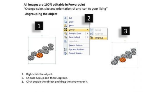 PowerPoint Template Download Gears Process Ppt Slide