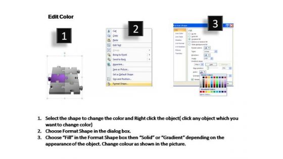 PowerPoint Template Editable 3d Puzzle Process Ppt Slides
