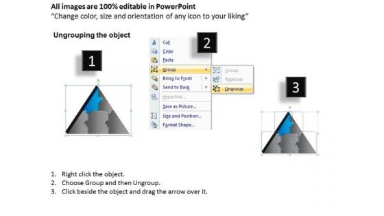 PowerPoint Template Editable Triangle Puzzle Ppt Presentation Designs