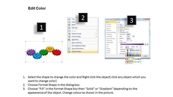 PowerPoint Template Gears Process Business Ppt Theme