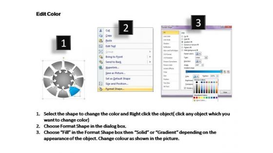 PowerPoint Template Global Pie Chart With Arrows Ppt Backgrounds