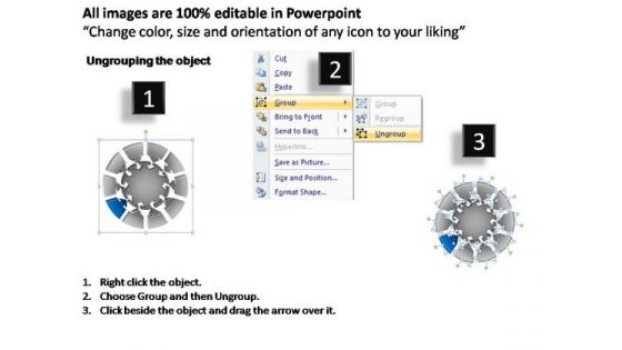 PowerPoint Template Global Pie Chart With Arrows Ppt Design