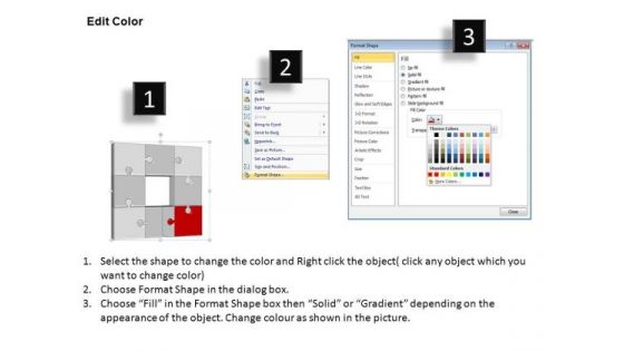 PowerPoint Template Graphic Puzzle Process Ppt Slide
