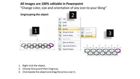 PowerPoint Template Graphic Rings Ppt Slide