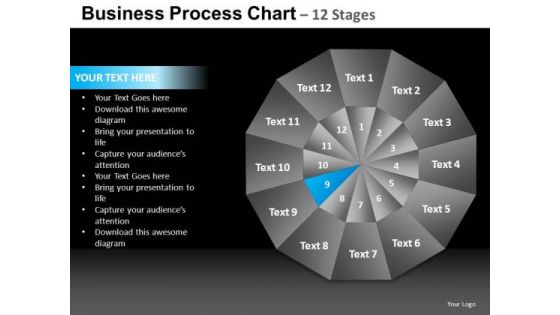 PowerPoint Template Growth Pie Chart Ppt Template