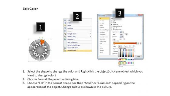 PowerPoint Template Growth Round Chart Ppt Theme