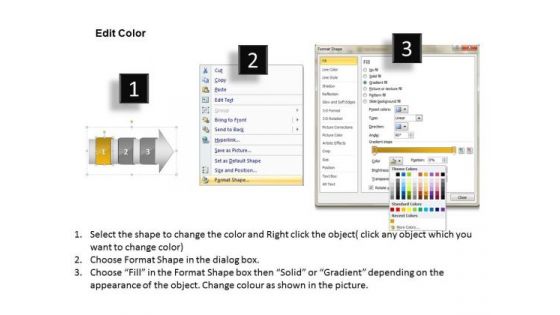 PowerPoint Template Horizontal Steps Working With Slide Numbers Demonstration Image