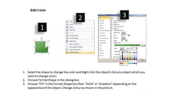 PowerPoint Template Illustration Of Six Sequential Steps Route Design