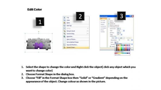 PowerPoint Template Image 3d Puzzle Process Ppt Slides