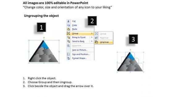 PowerPoint Template Image Triangle Puzzle Ppt Template