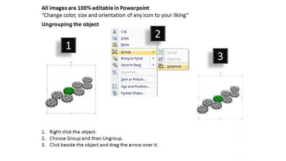 PowerPoint Template Leadership Gears Process Ppt Backgrounds