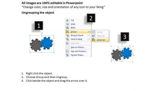 PowerPoint Template Leadership Gears Process Ppt Layout