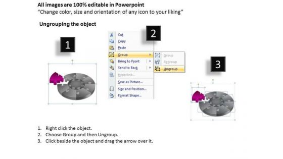 PowerPoint Template Leadership Pie Chart Puzzle Process Ppt Layouts