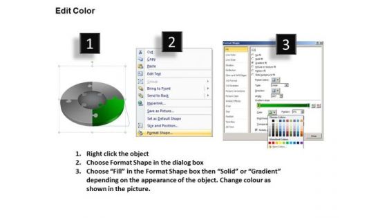 PowerPoint Template Leadership Pie Chart Puzzle Process Ppt Slidelayout