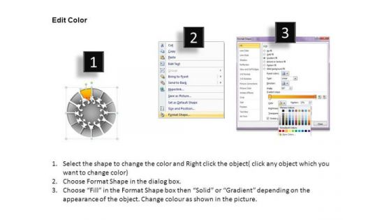 PowerPoint Template Leadership Round Chart Ppt Layout