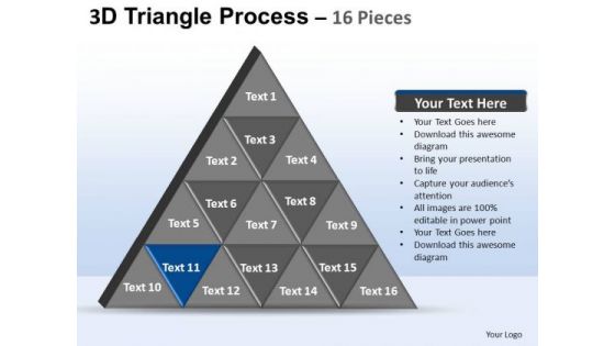 PowerPoint Template Leadership Triangle Process Ppt Slide