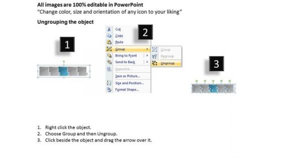 PowerPoint Template Marketing Process Horizontal Create Macro Design