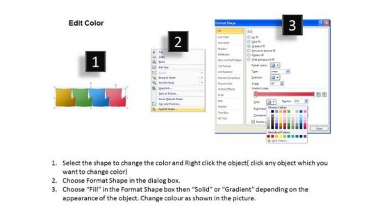 PowerPoint Template Mechanism Of Four Stages Marketing Linear Flow Process Charts Design