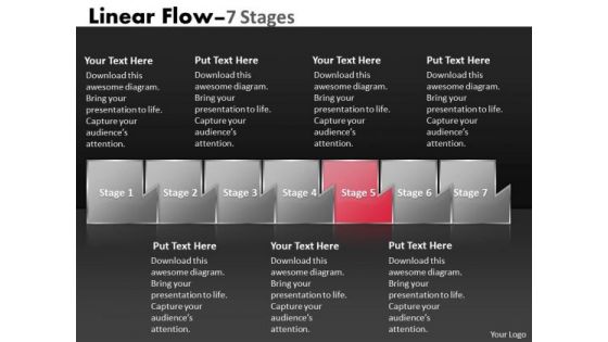 PowerPoint Template Multicolored Sequential Chain Marketing Flow Design