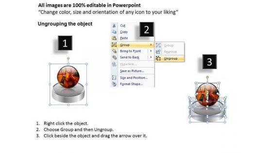 PowerPoint Template Pedestal Platform Graphic Ppt Slides